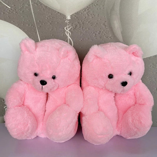 Light Pink Teddy Slippers